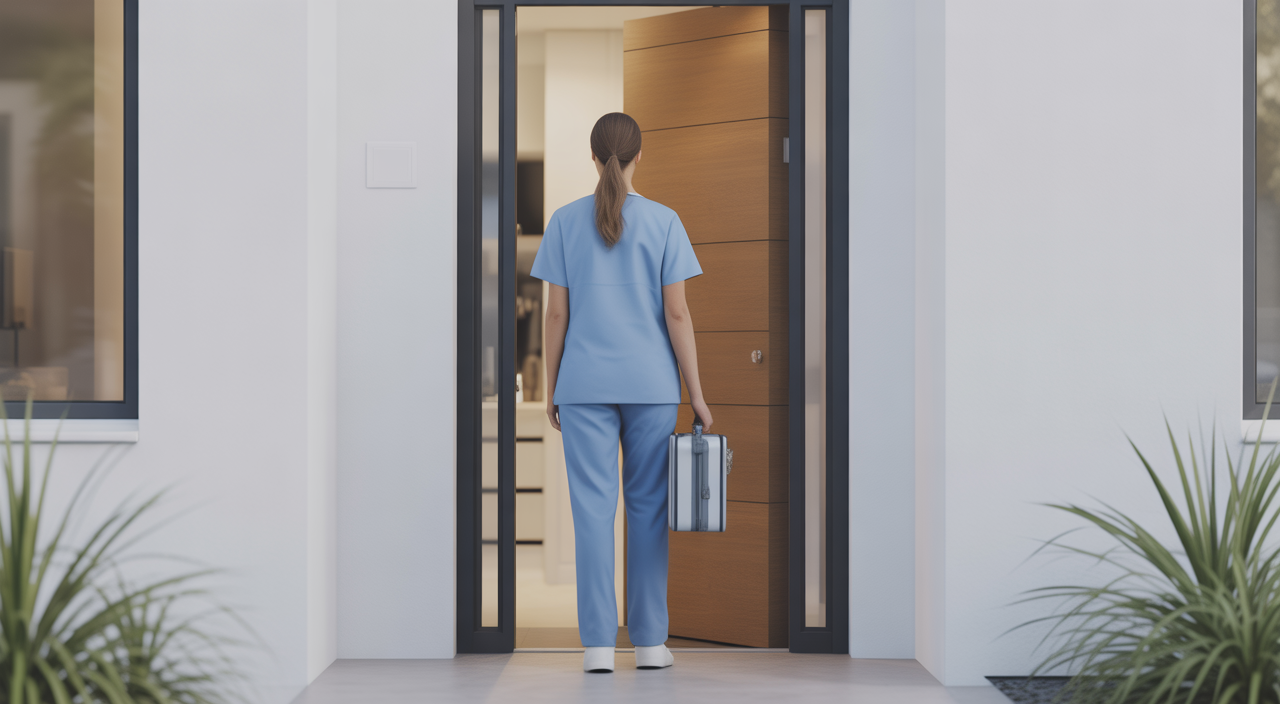 Doctor providing in-home urgent care to a patient